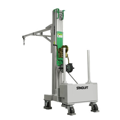 BS01 Grúa de cabrestante manual con contrapeso equilibrado de 150 kg, grúa de piso móvil con contrapeso y gancho giratorio, para construcción de talleres de almacén